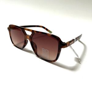 NWT Original ROXY Double Bridge Aviator Sunglasses Tortoise Shell Acetate Brown